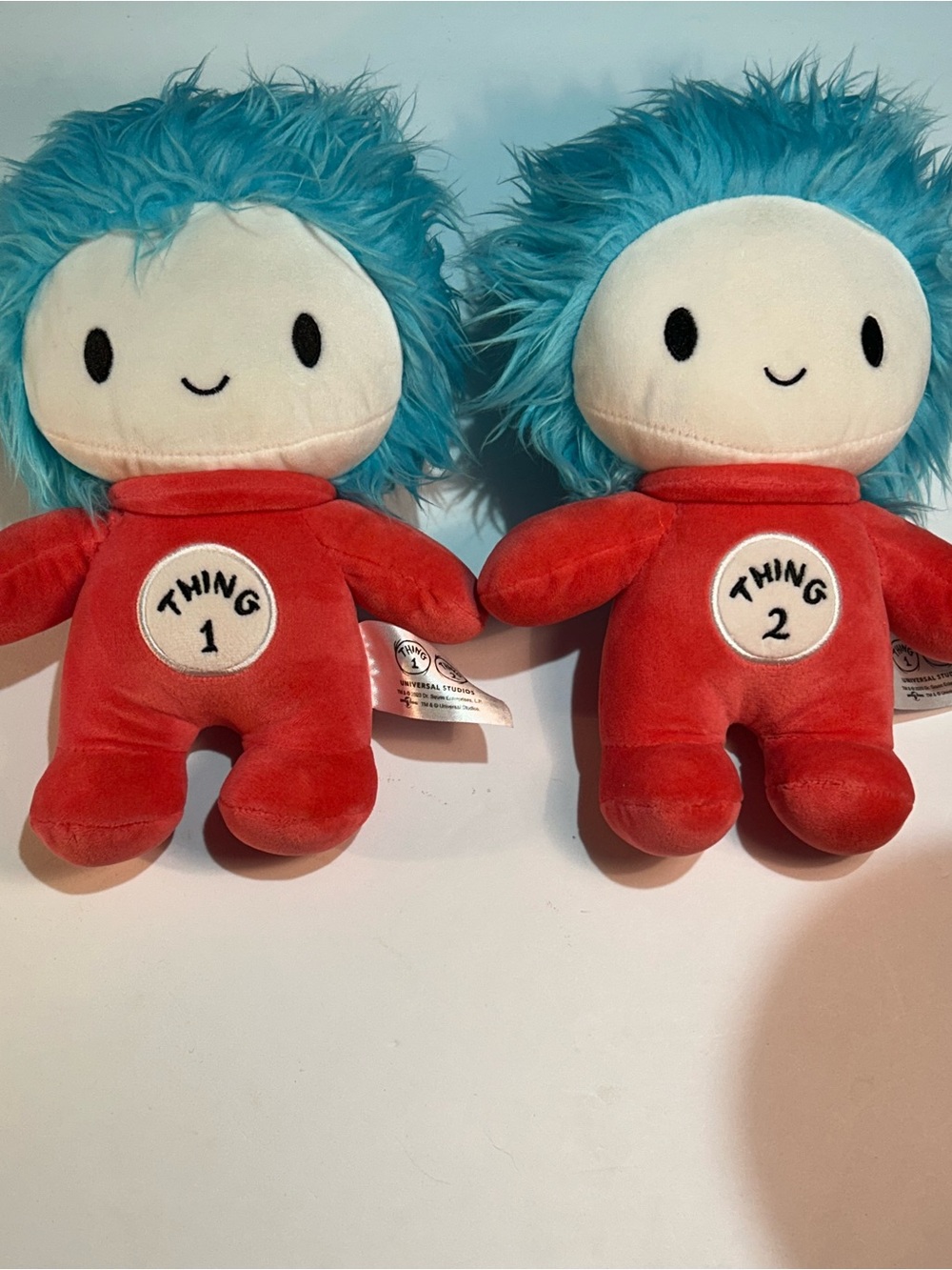 Universal Studios Dr Seuss Cat In The Hat Thing 1 and Thing 2 Stuffed Plush Toys